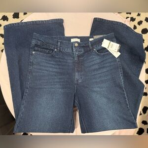 Sofia by Sofia Vergara Dark Blue Wide Flare Super high rise Jeans women sz 16